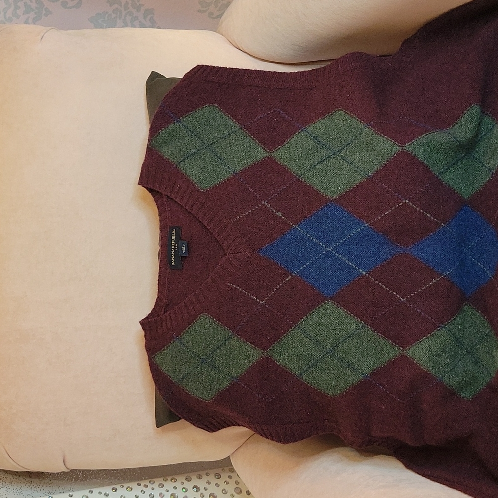 Plaid sweater sleeveless